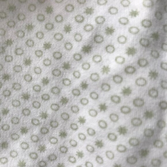 FREE with PURCHASE INTONS newborn boy girl baby 2 piece pajama cream green 3-6mo - Picture 8 of 12